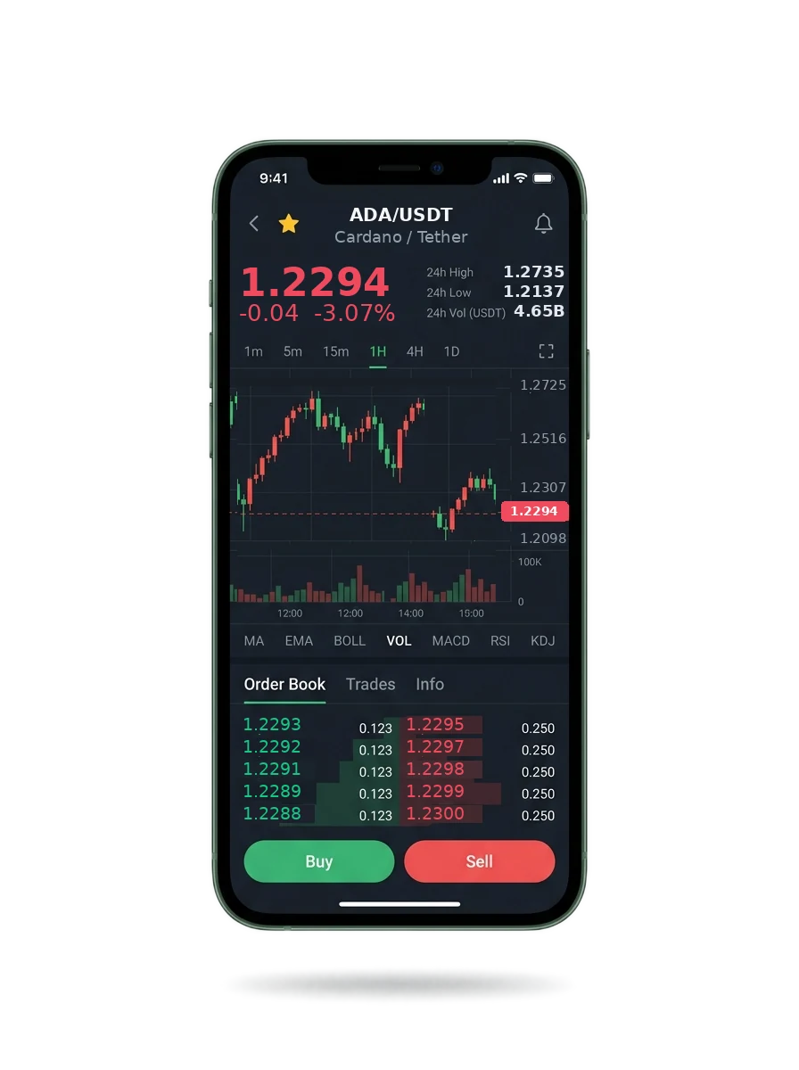 Mobile app screen showing a portfolio summary and a message thread with an account manager